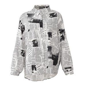 Newspaper print shirt - Comma Korea